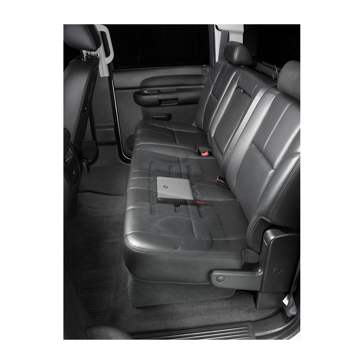 JL Audio Stealthbox® Enclosed Subwoofer for Chevrolet Silverado and GMC Sierra Crew Cab Trucks (SB-GM-SLVCC2/12TW3/BK) - Image 3