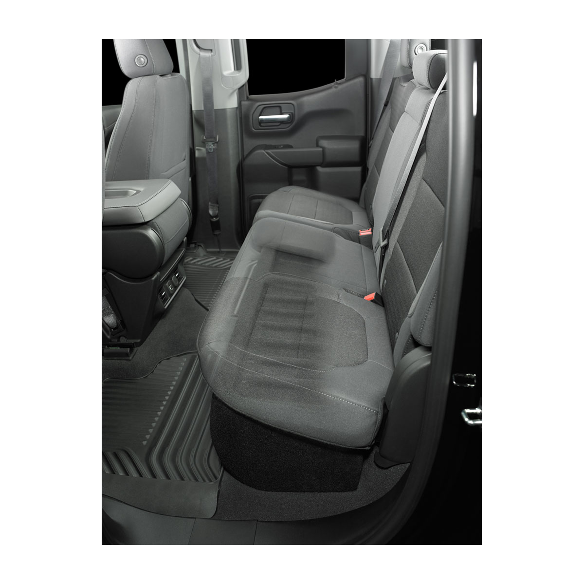 JL Audio Stealthbox® Enclosed Subwoofer for Chevrolet Silverado and GMC Sierra Double Cab Trucks (SB-GM-SLVD4/10TW3) - Image 2